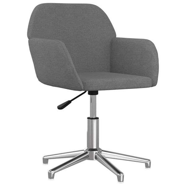 vidaXL Silla de oficina giratoria de tela gris claro