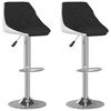 vidaXL Taburetes de cocina 2 unidades cuero sint&eacute;tico negro y blanco