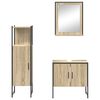 vidaXL Juego de muebles de ba&ntilde;o 3 pcs Marr&oacute;n Madera contrachapada