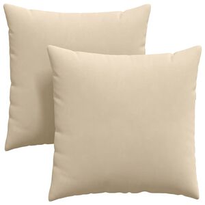 vidaXL Cojines de sof&aacute; 2 pcs Crema 60 x 60 cm tela