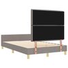 vidaXL Estructura de cama con cabecera Taup&eacute; 160 x 200 cm tela