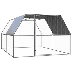 vidaXL Jaula gallinero de exterior de acero galvanizado 3x4x2 m