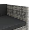 vidaXL Set de muebles de jard&iacute;n 5 pzas y cojines rat&aacute;n sint&eacute;tico gris