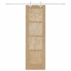 vidaXL Puerta Corredera Marr&oacute;n 61 x 198,5 cm Madera de pino macizo