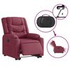 vidaXL Sill&oacute;n el&eacute;ctrico reclinable elevable de tela rojo tinto