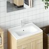 vidaXL Lavabo de ba&ntilde;o rectangular cer&aacute;mica blanco 71x48x19,5 cm