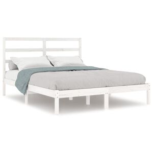 vidaXL Estructura de cama sin colch&oacute;n madera maciza de pino 160x200 cm