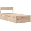vidaXL Estructura de cama sin colch&oacute;n madera maciza de pino 100x200 cm