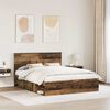 vidaXL Estructura de cama con cabecera Madera vieja 160 x 200 cm