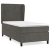 vidaXL Cama box spring con colch&oacute;n terciopelo gris oscuro 90x190 cm