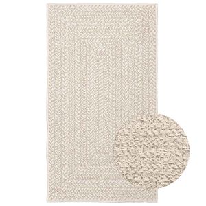 vidaXL Alfombra ZIZUR apariencia yute interior exterior crema 60x110cm