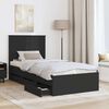 vidaXL Estructura de cama Negro 90 x 200 cm Madera Ingenieril