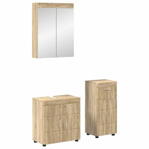 vidaXL Juego de muebles de ba&ntilde;o con caj&oacute;n TULUM Roble Sonoma