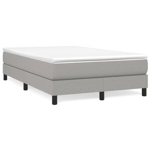 vidaXL Estructura de cama con somier tela gris claro 120x200 cm