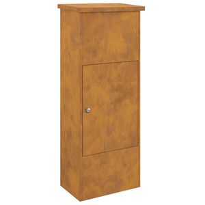 vidaXL Caja de entrega de paquetes Oxidado 44,5 x 29 x 110,5 cm