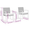 vidaXL Set comedor de jardín 3 pzas y cojines PP aspecto ratán marrón