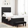vidaXL Cama tipo Box Spring con colch&oacute;n Negro 100 x 200 cm Terciopelo
