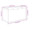 vidaXL Banco con almacenaje madera ingenier&iacute;a gris Sonoma 82x42x45 cm
