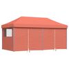 vidaXL Tienda de fiesta plegable Pop-Up 4 paredes laterales terracota