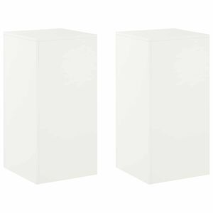 vidaXL Soporte de plantas 2 pcs Blanco 40 x 40 x 80 cm Acero