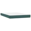 vidaXL Cama box spring con colch&oacute;n y LED terciopelo verde oscuro 160x210 cm