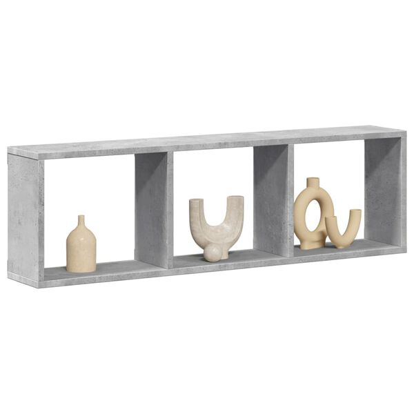 vidaXL Armario de pared madera ingenier&iacute;a gris hormig&oacute;n 100x16x30 cm