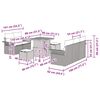 vidaXL Conjunto de sofá de jardín 8 pcs Gris ratán sintético