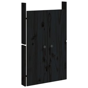 vidaXL Puertas para cocina exterior madera maciza pino negro 50x9x82cm