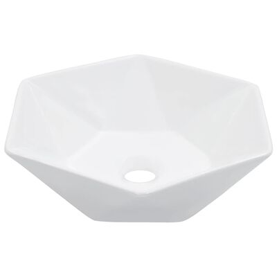 vidaXL Lavabo 41x36,5x12 cm cerámica blanco
