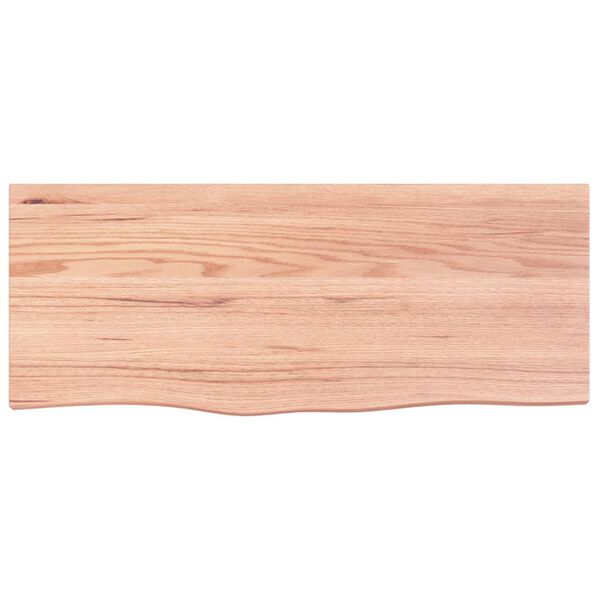vidaXL Tablero de mesa madera roble tratada marrón claro 100x40x2 cm