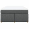 vidaXL Cama box spring con colchón tela gris oscuro 140x190 cm