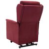 vidaXL Sillón de masaje elevable tela rojo tinto