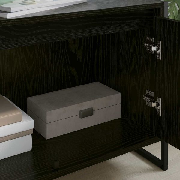 vidaXL Gabinete de TV Roble Negro 140 x 36 x 49.5 cm