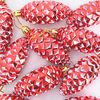 vidaXL Bola de Pi&ntilde;a de Navidad 40 pcs Rojo Pl&aacute;stico