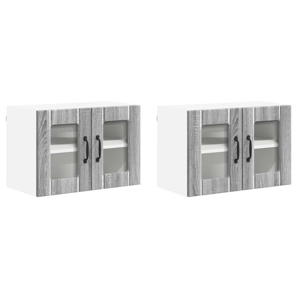 vidaXL Mueble de Cocina 2 pcs Gris Sonoma 60 x 31 x 40 cm