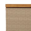 vidaXL Caja de almacenaje jard&iacute;n madera acacia rat&aacute;n beige 80x40x48 cm