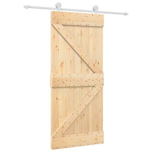 vidaXL Puerta Corredera 90 x 210 cm Madera de Pino Maciza