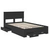 vidaXL Estructura de cama Negro 120 x 190 cm Madera de ingenier&iacute;a