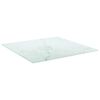 vidaXL Tablero mesa dise&ntilde;o m&aacute;rmol vidrio templado blanco 50x50 cm 6 mm