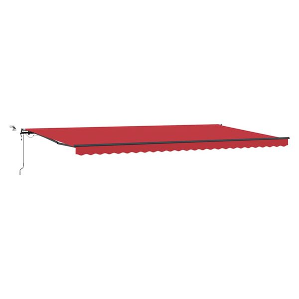 vidaXL Tela de toldo con Rojo 600 x 300 cm Poli&eacute;ster