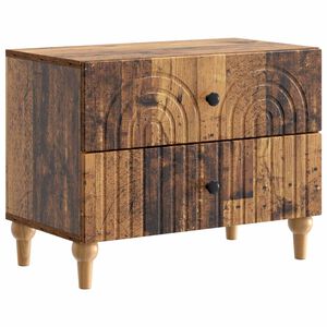 vidaXL Armario de Noche con caj&oacute;n Madera envejecida 62 x 34,5 x 48 cm