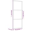 vidaXL Puerta corredera dorada de vidrio ESG transparente y aluminio