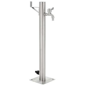 vidaXL Columna de agua de jard&iacute;n acero inoxidable redonda 65 cm