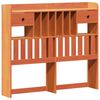 vidaXL Estructura de cama sin colchón madera maciza marrón 135x190 cm