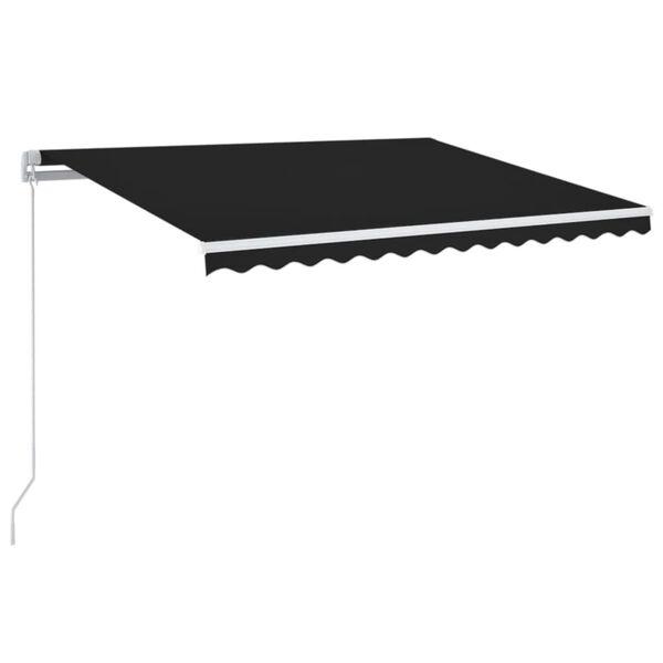 vidaXL Toldo manual retr&aacute;ctil con LED antracita 350x250 cm