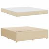 vidaXL Estructura de cama con colch&oacute;n Crema 180 x 200 cm tela