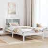 vidaXL Estructura de cama Gris Claro 90 x 190 cm Madera de pino macizo