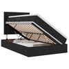 vidaXL Cama de almacenamiento LED con colch&oacute;n Negro 120 x 200 cm Tela