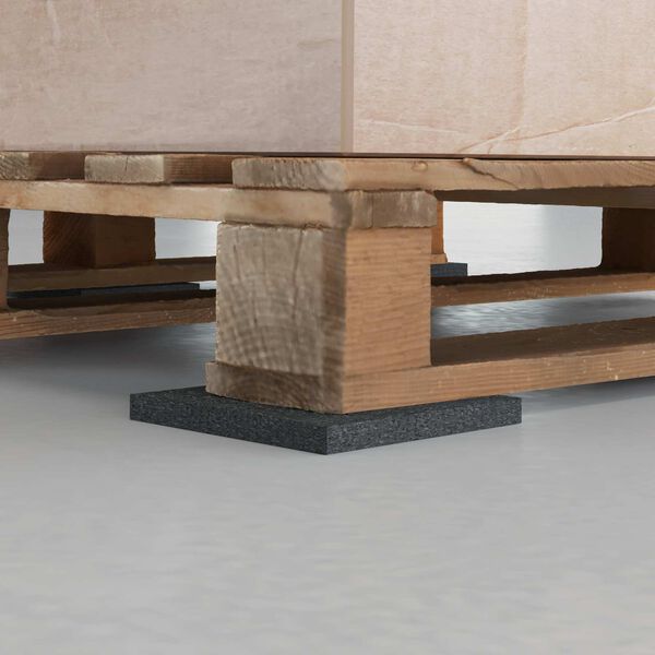 vidaXL Almohadilla de Goma Negro Goma