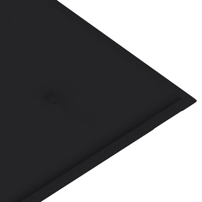 vidaXL Cojín de banco de jardín negro 120x50x3 cm